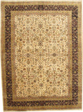 Canvello Beige Fine Tabriz Rug -9' X 12'