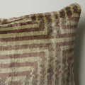 Canvello Brown Velvet Turkish Ikat Pillow - 16'' X 16''