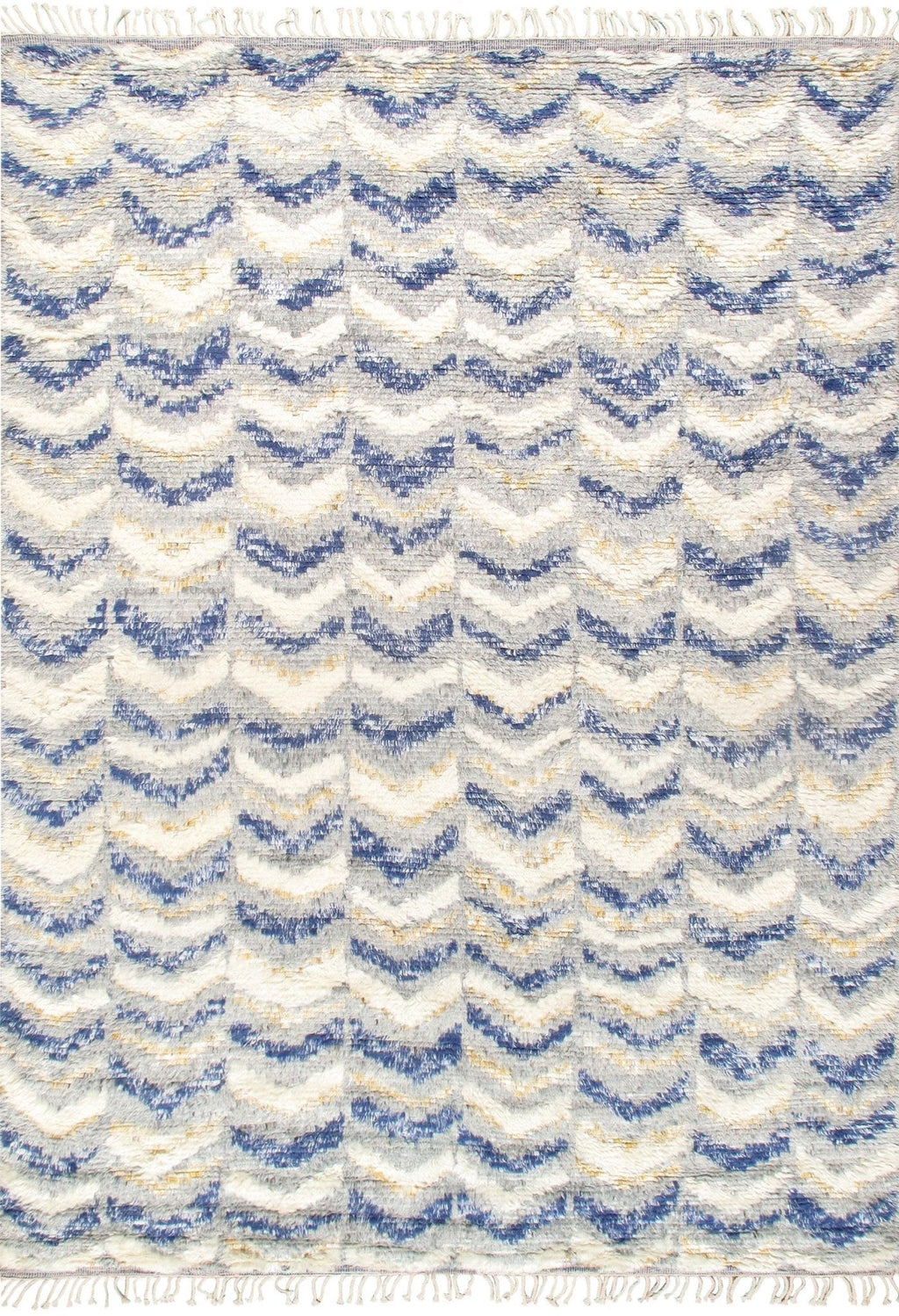 Canvello Casablanca Moroccan Collection Hand-Knotted Wool Area Rug- 5' X 7'10"
