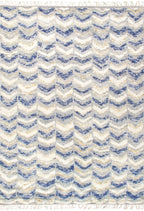 Canvello Casablanca Moroccan Collection Hand-Knotted Wool Area Rug- 5' X 7'10"