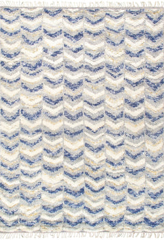 Canvello Casablanca Moroccan Collection Hand-Knotted Wool Area Rug- 5' X 7'10"