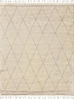 Canvello Casablanca Moroccan Collection Hand-Knotted Wool Area Rug- 7'9" X 9'9"