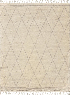 Canvello Casablanca Moroccan Collection Hand-Knotted Wool Area Rug- 7'9" X 9'9"