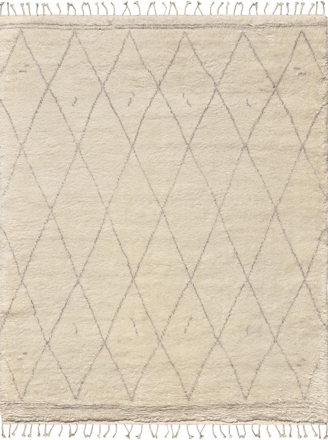 Canvello Casablanca Moroccan Hand-Knotted Silk & Wool Area Rug- 9' X 12'