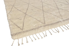 Canvello Casablanca Moroccan Hand-Knotted Silk & Wool Area Rug- 9' X 12'