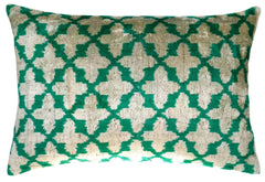 Canvello Decorative Green Throw Pillow Down Filled - 16x24 in