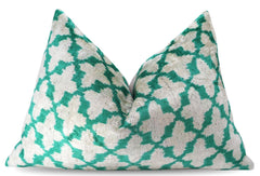 Canvello Decorative Green Throw Pillow Down Filled - 16x24 in