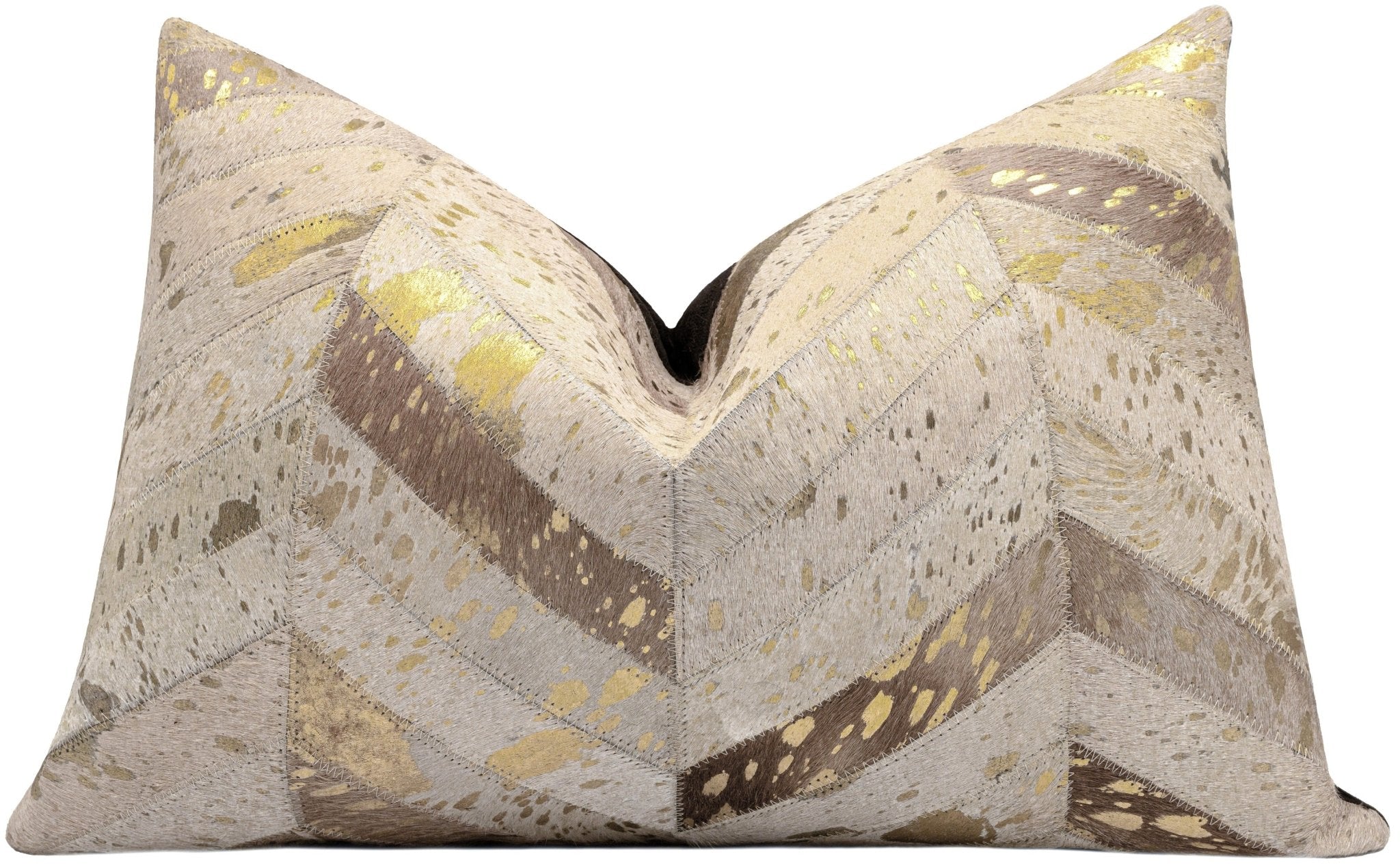 Canvello Genuine Cowhide Leather Decorative Throw Pillows - Handmade Patchwork Boho Accent Pillows For Sofa, Couch, Bed, Chair - Western Southwestern Farmhouse Pillow Covers With Feather Down Insert Included)-1