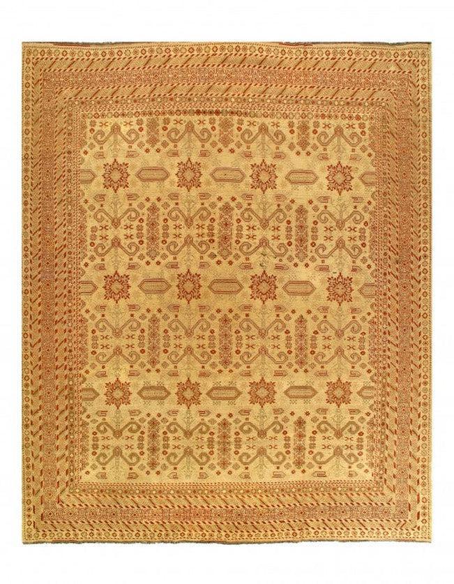Canvello Gold Color Fine Hand Knotted Bakhshayesh Rug 10' X 12'