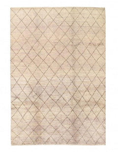 Canvello Gray color hand knotted Moroccon 6'3'' X 9'