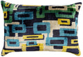 Canvello Green Blue  Handmade 16x24 Silk Velvet Pillow, Organic Veg Dyed, Down/Feather Filled
