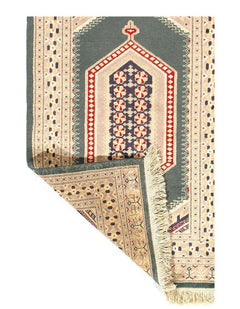 Canvello Green Bokhara Rug - 3' X 5'