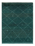 Canvello Green Color Hand knotted Moroccan - 4'8'' X 5'11''