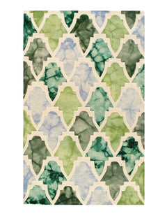 Canvello Green Hand-Tufted Rug - 5' X 8'