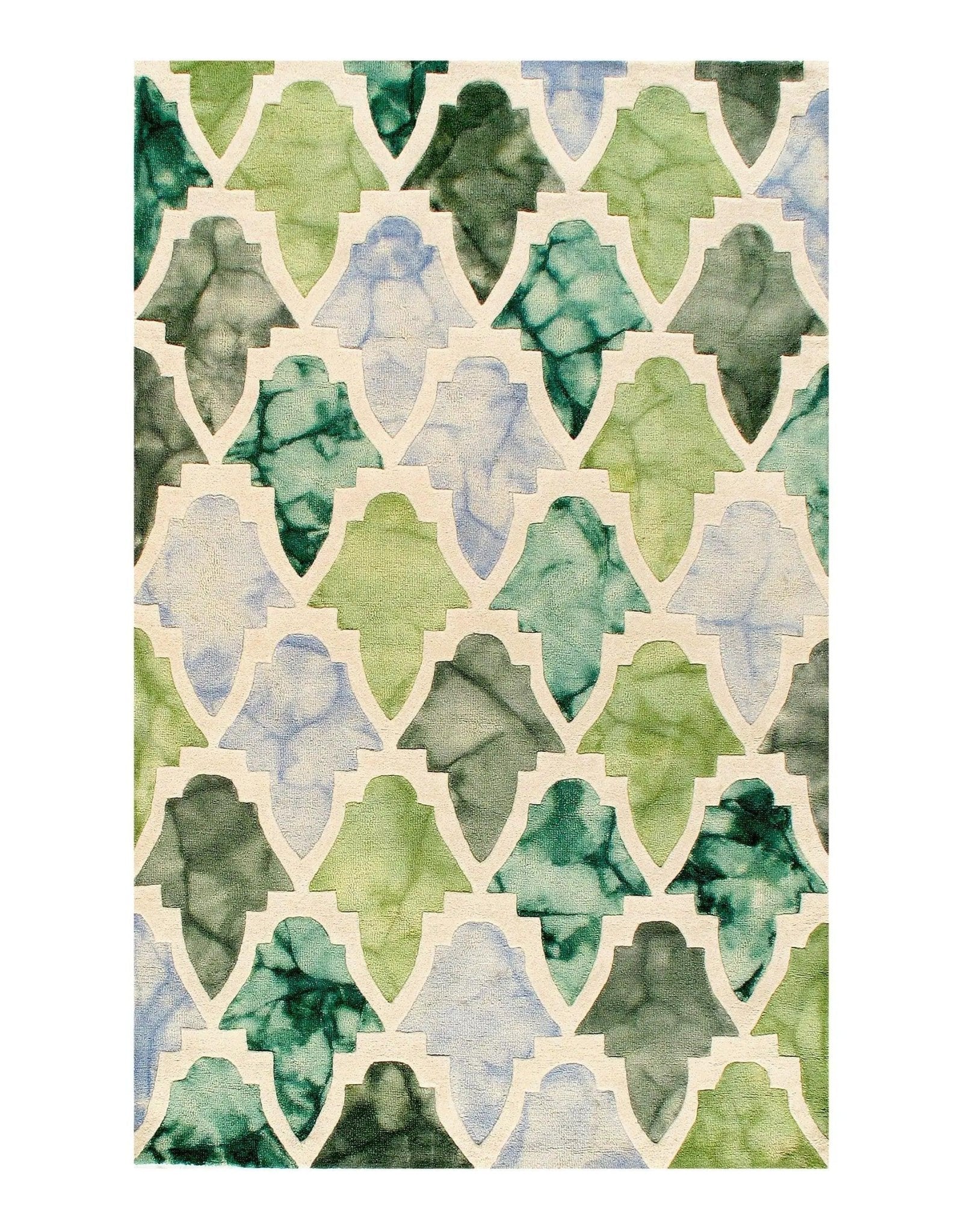 Canvello Green Hand-Tufted Rug - 5' X 8'