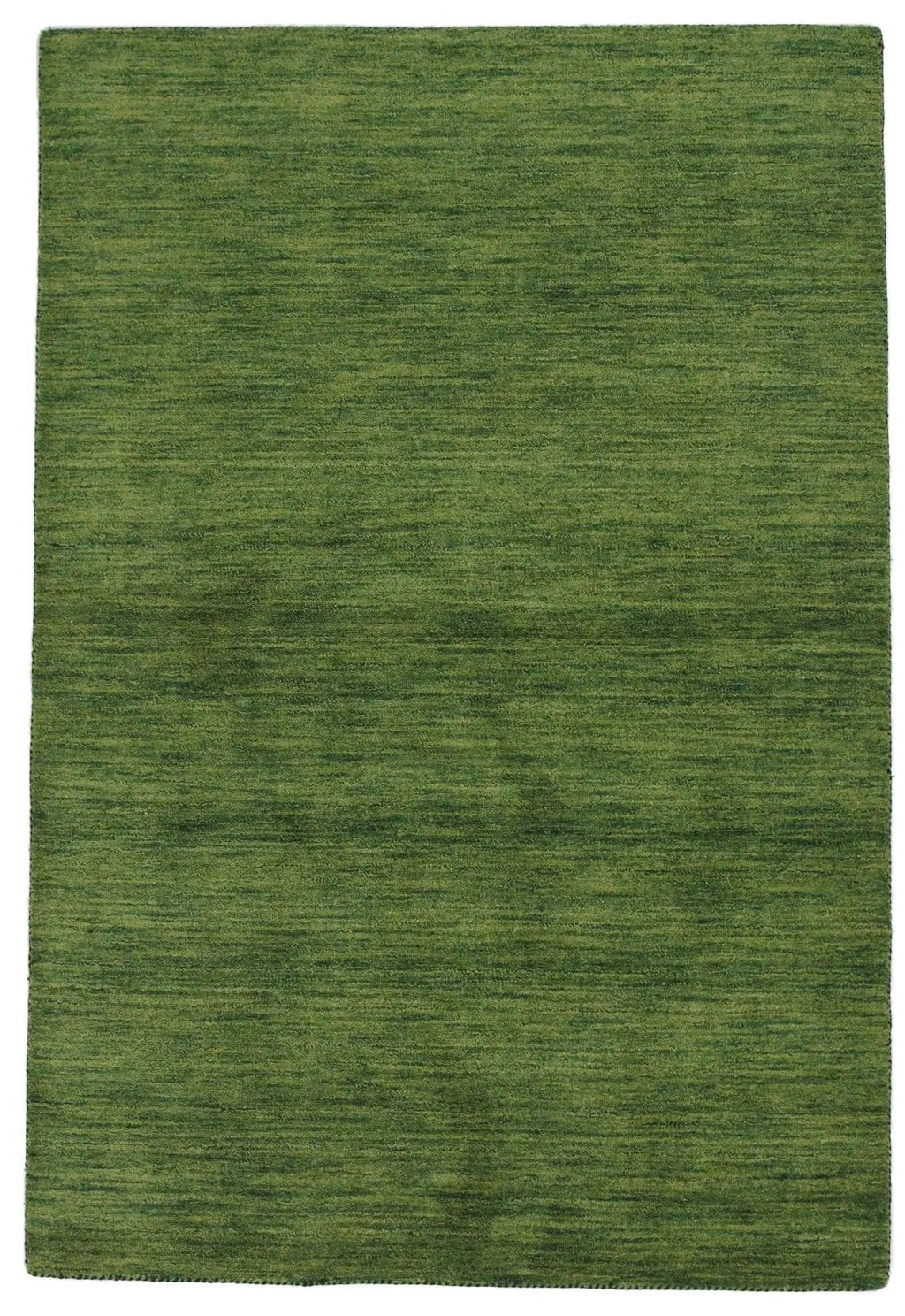 Canvello Hand Made Modern Indo All Over Green Background Green Border 100% Wool on Cotton - 4'1 '' X 6'0''