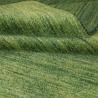 Canvello Hand Made Modern Indo All Over Green Background Green Border 100% Wool on Cotton - 4'1 '' X 6'0''