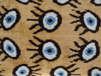 Canvello Handmade Luxury Handmade Velvet Silk Evil Eye Throw Pillow With Down Insert