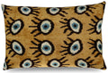 Canvello Handmade Luxury Handmade Velvet Silk Evil Eye Throw Pillow With Down Insert