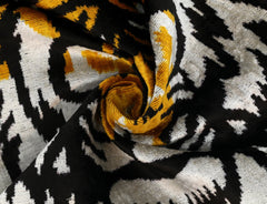 Canvello Handmade Velvet Throw Pillow with Bold Tiger Face Design - High-Quality 20x20 Inch Decorative Accent with Premium Down Feather Insert for Sofas, Couches, and Interior Design