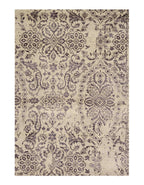 Canvello Ivory Erased Modern Rug - 6' X 9'