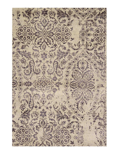 Canvello Ivory Erased Modern Rug - 6' X 9'