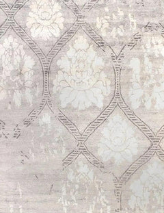 Canvello Ivory Modern Bamboo Silk Rug - 6' X 9'