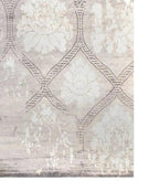Canvello Ivory Modern Bamboo Silk Rug - 6' X 9'
