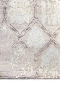 Canvello Ivory Modern Bamboo Silk Rug - 6' X 9'