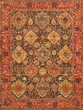 Canvello Kermanshah Hand-Knotted Lamb's Wool Area Rug- 8'11" X 11'10"