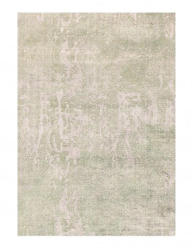 Canvello Light Green color Hand knotted Modern Rug 3' X 5'