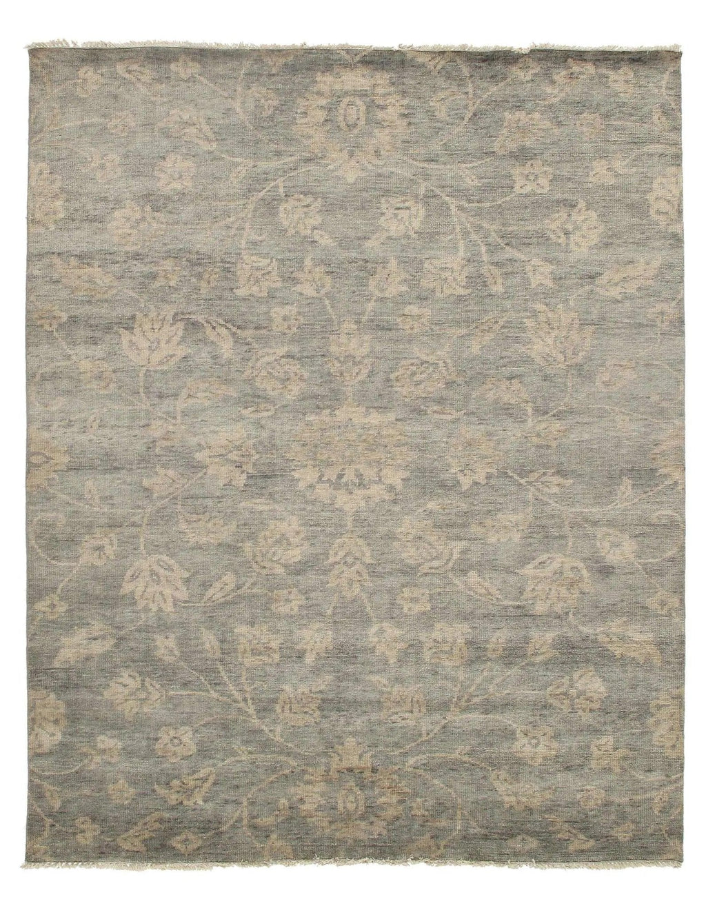 Canvello Light Green Fine Oushak Rug - 8' X 10'