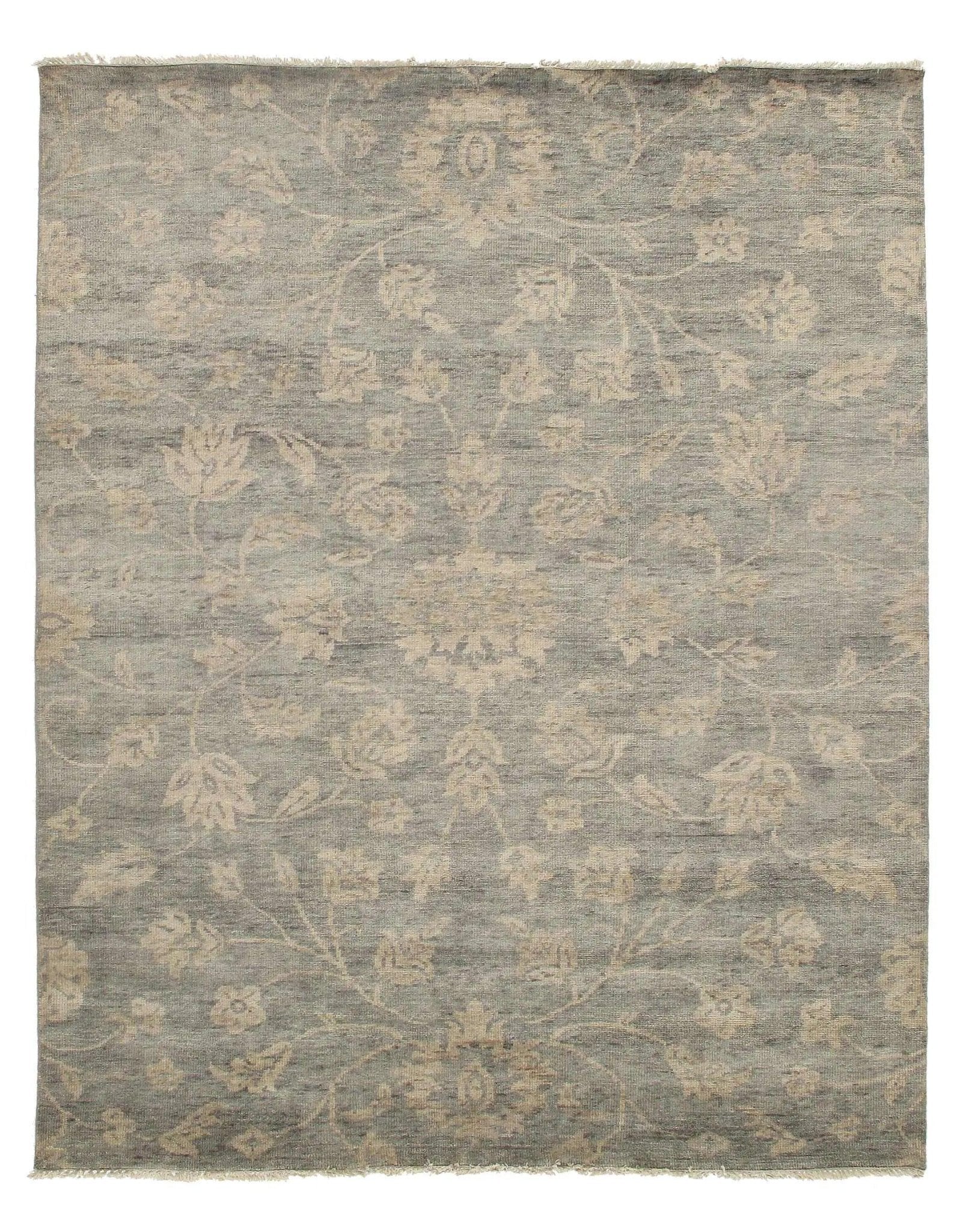 Canvello Light Green Fine Oushak Rug - 8' X 10'
