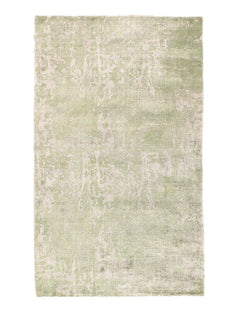 Canvello Light Green Hand knotted Modern Rug - 4' X 6''