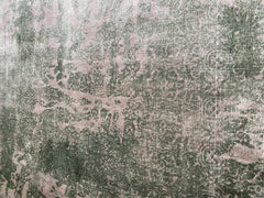 Canvello Light Green Hand knotted Modern Rug - 4' X 6''