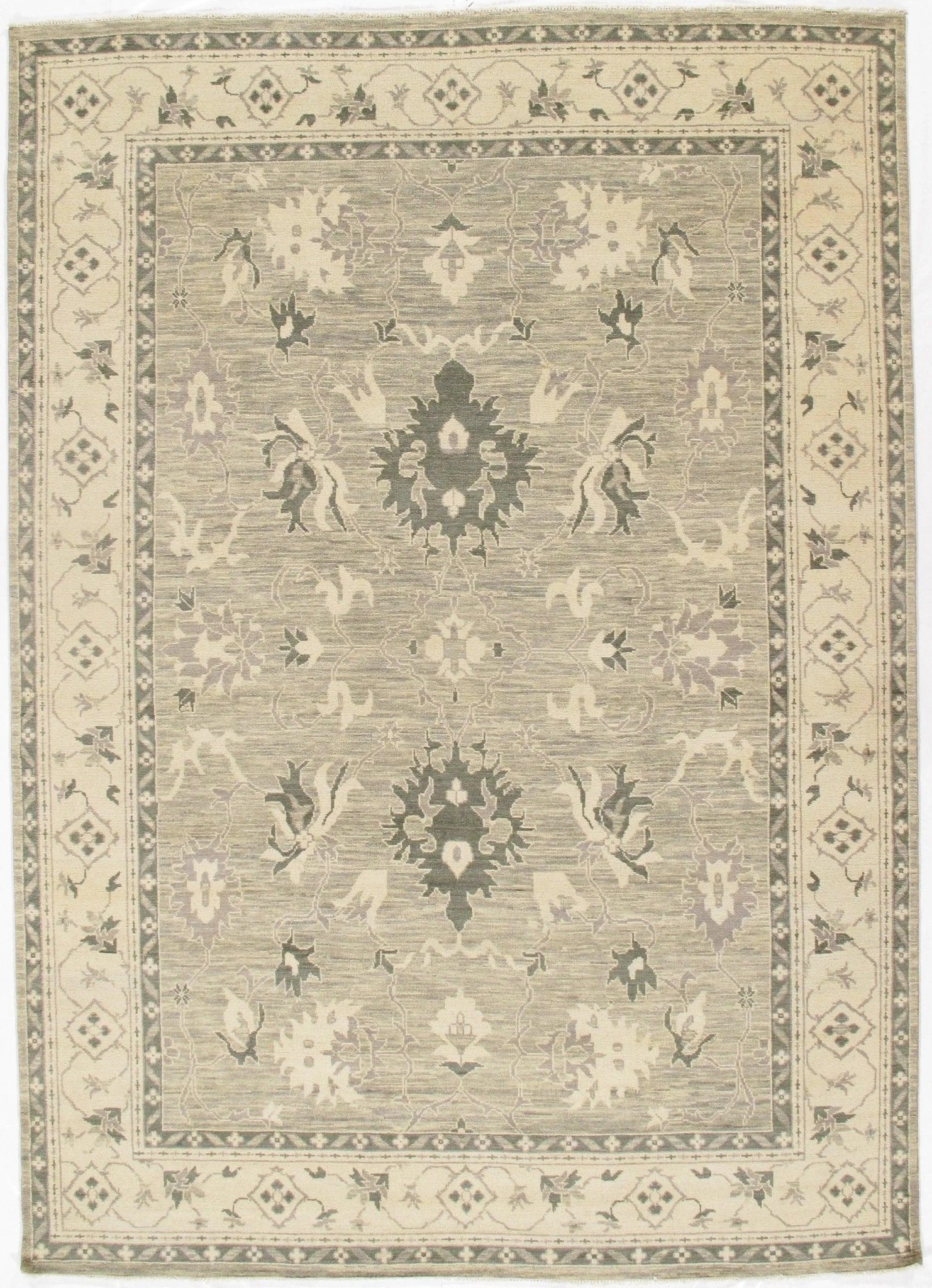 Canvello Light Green Oushak Rug - 10' x 14'