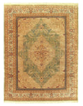 Canvello Light Green Silkroad Tabriz Design rug 9' X 12'