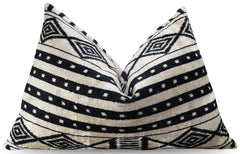 Canvello Luxury Decorative Black & White Throw Pillow | 16 x 24 in (40 x 60 cm)