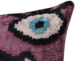 Canvello Luxury Pink Purple Evil Eye Pillow for Couch - 16x16 inch