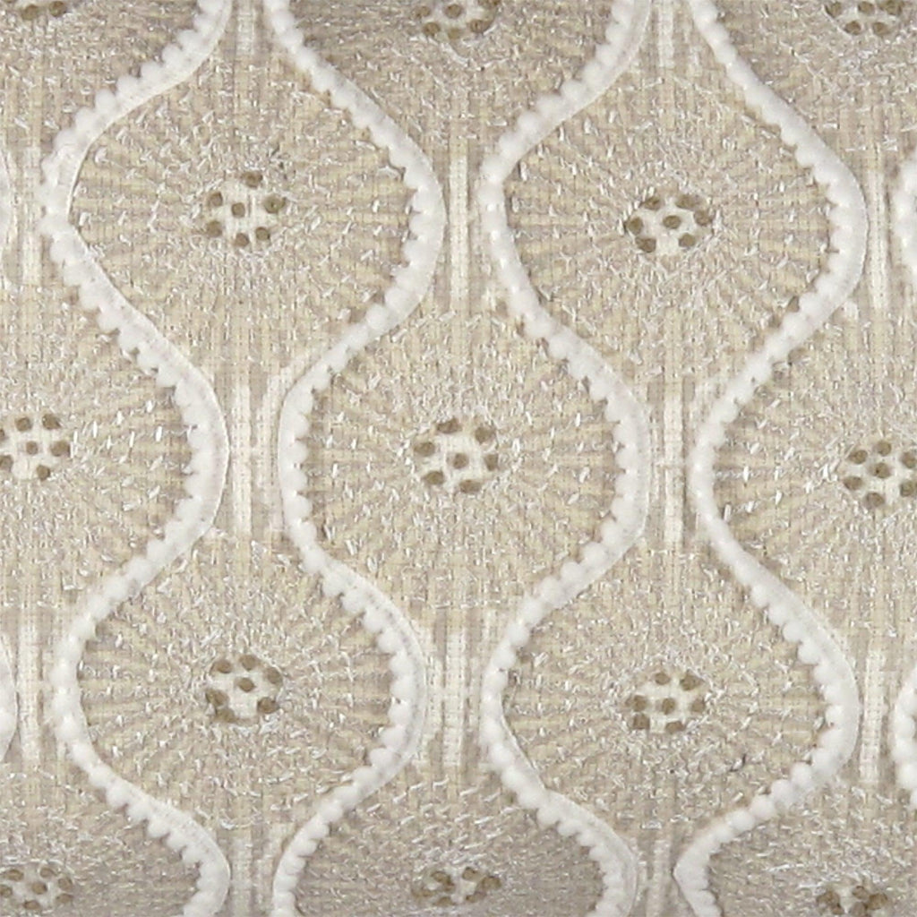 Canvello Naples Embroidered Pillow, Beige/Ivory-1