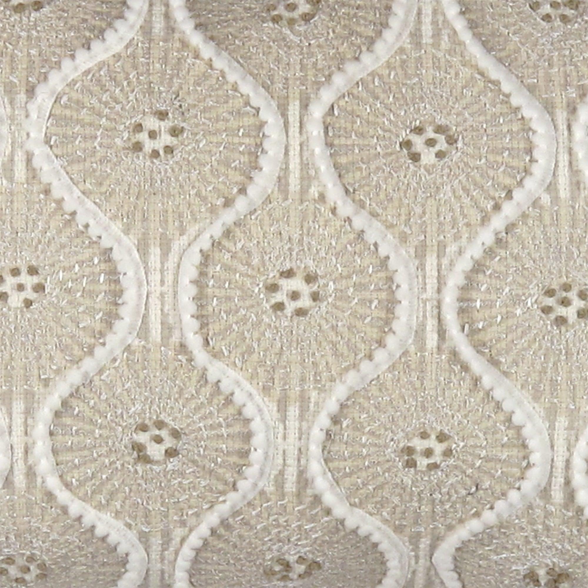 Canvello Naples Embroidered Pillow, Beige/Ivory-1