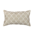 Canvello Naples Embroidered Pillow, Beige/Ivory-0