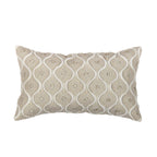 Canvello Naples Embroidered Pillow, Beige/Ivory-0