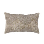 Canvello Naples Embroidered Pillow, Beige/Taupe-0