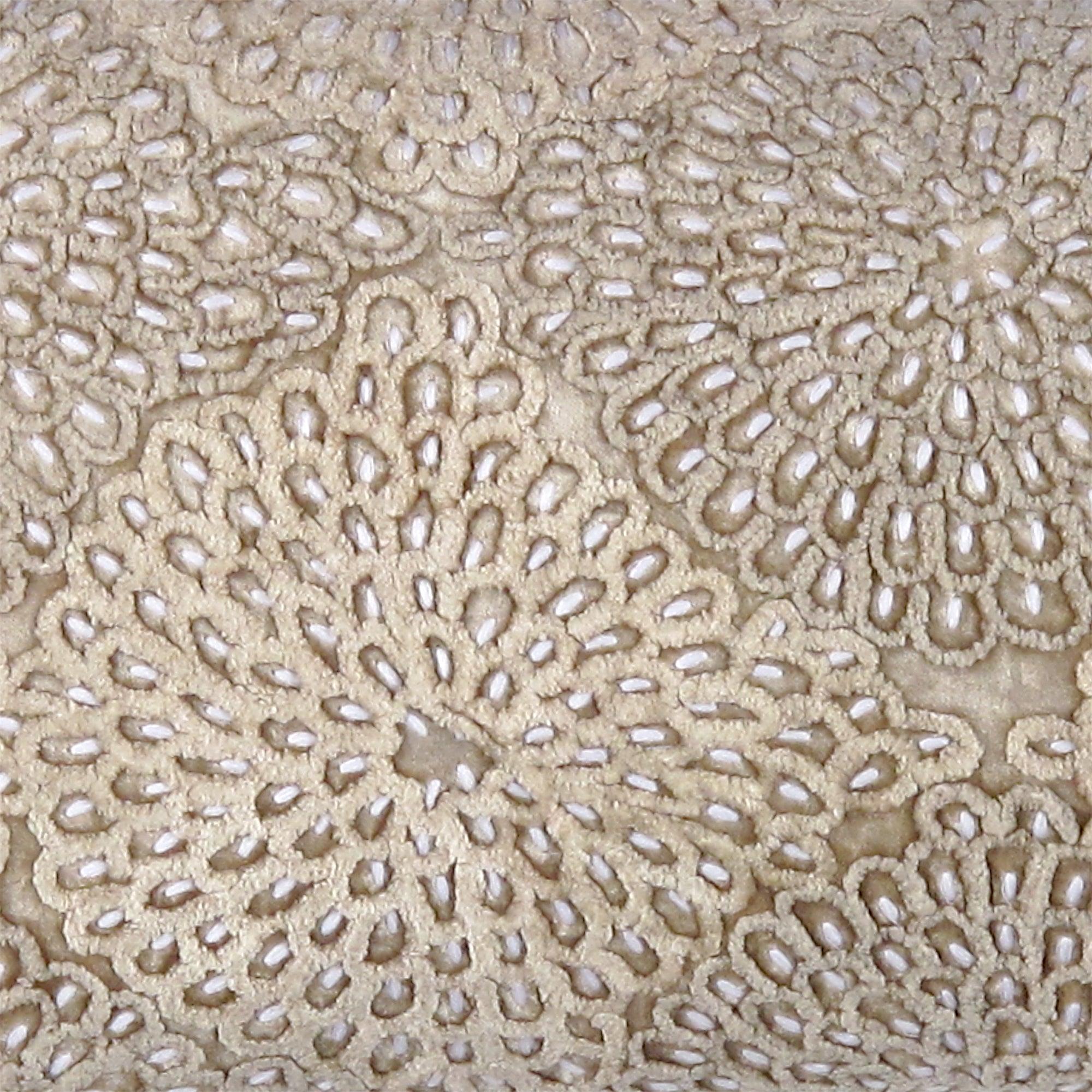 Canvello Naples Embroidered Pillow, Beige/Taupe-1