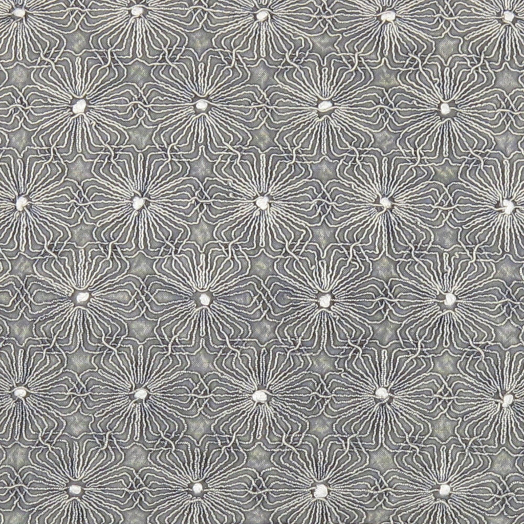 Canvello Naples Embroidered Pillow, Grey/Ivory-1