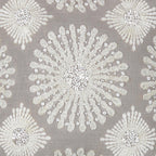 Canvello Naples Embroidered Pillow, Grey/Ivory-1