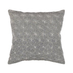 Canvello Naples Embroidered Pillow, Grey/Ivory-0