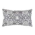 Canvello Naples Embroidered Pillow, Navy/Taupe-0