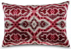 Canvello Pink Gray Handmade 16x24 Silk Velvet Pillow, Organic Veg Dyed, Down/Feather Filled